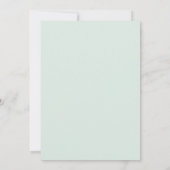 Invitation Mariage Floral Vibrant Vert Menthe (Dos)