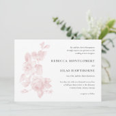 Invitation Mariage Floral Vintage (Debout devant)