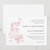 Invitation Mariage Floral Vintage (Devant / Derrière)