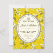 Invitation Mariage floral vintage (Devant)