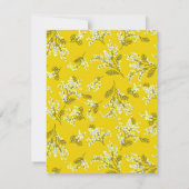 Invitation Mariage floral vintage (Dos)