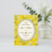 Invitation Mariage floral vintage (Debout devant)