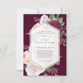 Invitation Mariage Floral Vintage (Devant)
