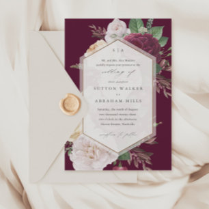 Invitation Mariage Floral Vintage