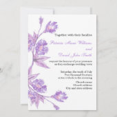 Invitation Mariage floral violet d'aquarelle (Dos)