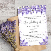 Invitation Mariage floral violet de lavande