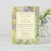 Invitation Mariage floral violet élégant (Debout devant)