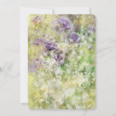 Invitation Mariage floral violet élégant (Dos)