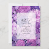 Invitation Mariage floral violet poussiéreux (Devant)