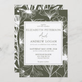 Invitation Mariage floral Whimsical (Devant / Derrière)