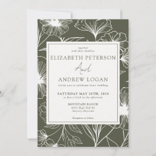Invitation Mariage floral Whimsical