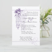 Invitation Mariage floral Wisteria (Debout devant)