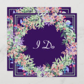 Invitation Mariage Floral Wreath (Devant / Derrière)