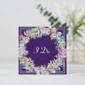 Invitation Mariage Floral Wreath (Debout devant)