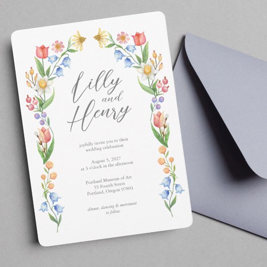 Invitation Mariage Flore Ressort Arché