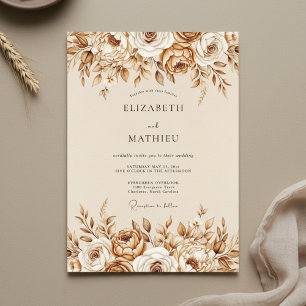 Invitation Mariage Florissant Éthéré de Sienne