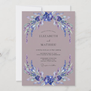 Invitation Mariage Florissant Romantique Lavande