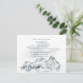 Invitation Mariage Foggy Mountain Watercolor RSVP (Debout devant)