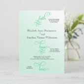 Invitation Mariage Foi Foi Foi Foi Espoir & Amour (Debout devant)