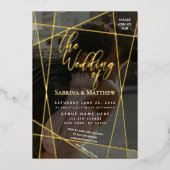 Invitation Mariage Foil Chic Floral Wreath (Recto)