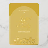 Invitation mariage Foil | Fleurs simples (Recto)