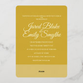 Invitation mariage Foil | Fleurs simples (Verso)