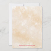 Invitation Mariage Fond Beige Et Roses Rouges (Dos)