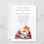 Invitation Mariage forestier d'automne de Mountain Fall (Devant)