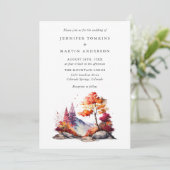 Invitation Mariage forestier d'automne de Mountain Fall (Debout devant)