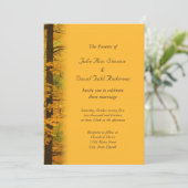 Invitation Mariage forestier d'automne jaune (Debout devant)