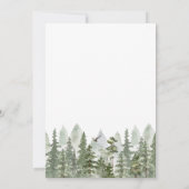 Invitation Mariage forestier de bois vert (Dos)