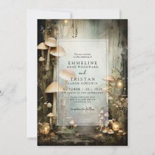 Invitation Mariage forestier enchanté