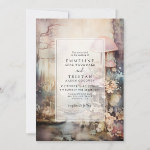 Invitation Mariage forestier enchanté