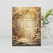 Invitation Mariage forestier enchanté (Debout devant)