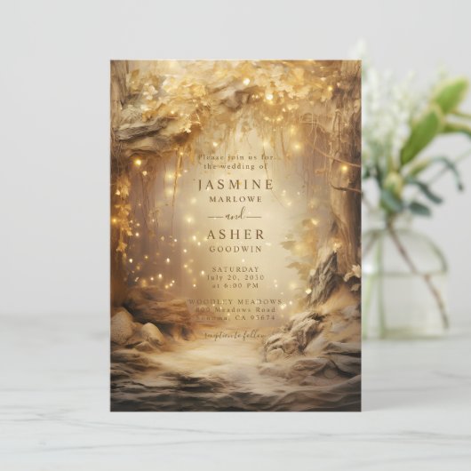 Invitation Mariage forestier enchanté (Debout devant)