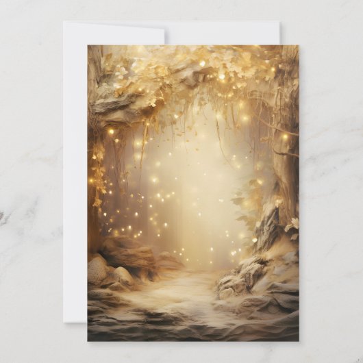 Invitation Mariage forestier enchanté (Dos)