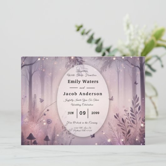 Invitation Mariage forestier Ethereal Fairy (Debout devant)