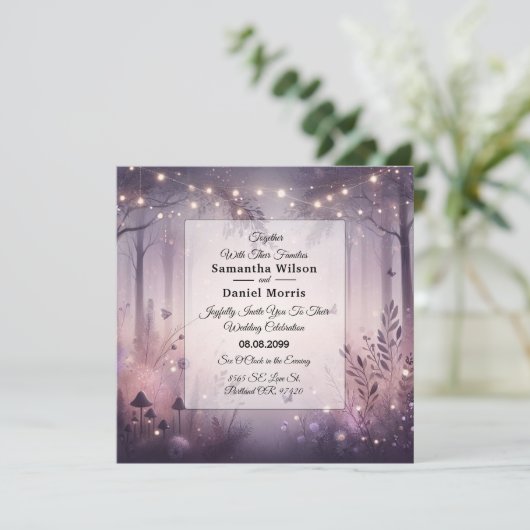 Invitation Mariage forestier Ethereal Fairy (Debout devant)