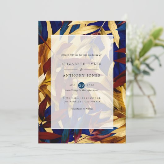 Invitation Mariage forestier exotique (Debout devant)