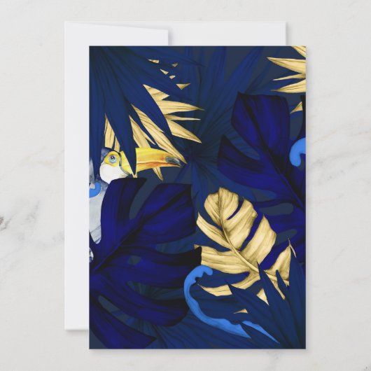 Invitation Mariage forestier exotique (Dos)