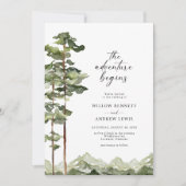 Invitation Mariage forestier moderne (Devant)