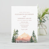 Invitation Mariage forestier | Montagnes Rustiques (Debout devant)