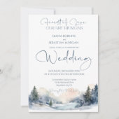 Invitation Mariage forestier rustique (Devant)