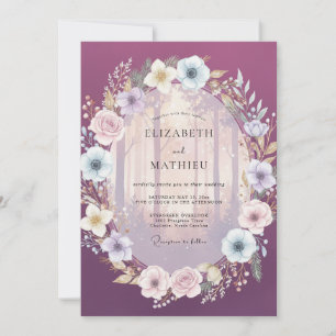 Invitation Mariage Forêt Brumeuse aux Prunes
