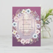 Invitation Mariage Forêt Brumeuse aux Prunes (Debout devant)