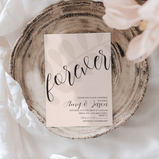 Invitation Mariage Forever Leaf