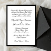 Invitation Mariage Formé Noir & Blanc