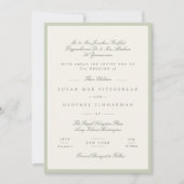 Invitation Mariage Formel au Pistache Doux (Devant)