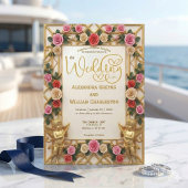 Invitation Mariage Formel Baroque Ange et Rose Poussiéreuse