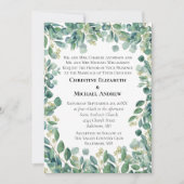 Invitation Mariage Formel Botanique de Verdure d'Eucalyptus (Devant)